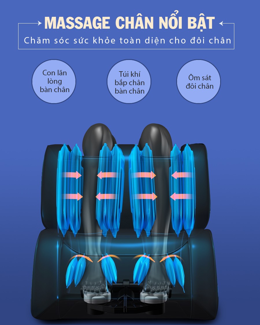Ghế massage toàn thân OKACHI LUXURY Star JP-I9 (xám)